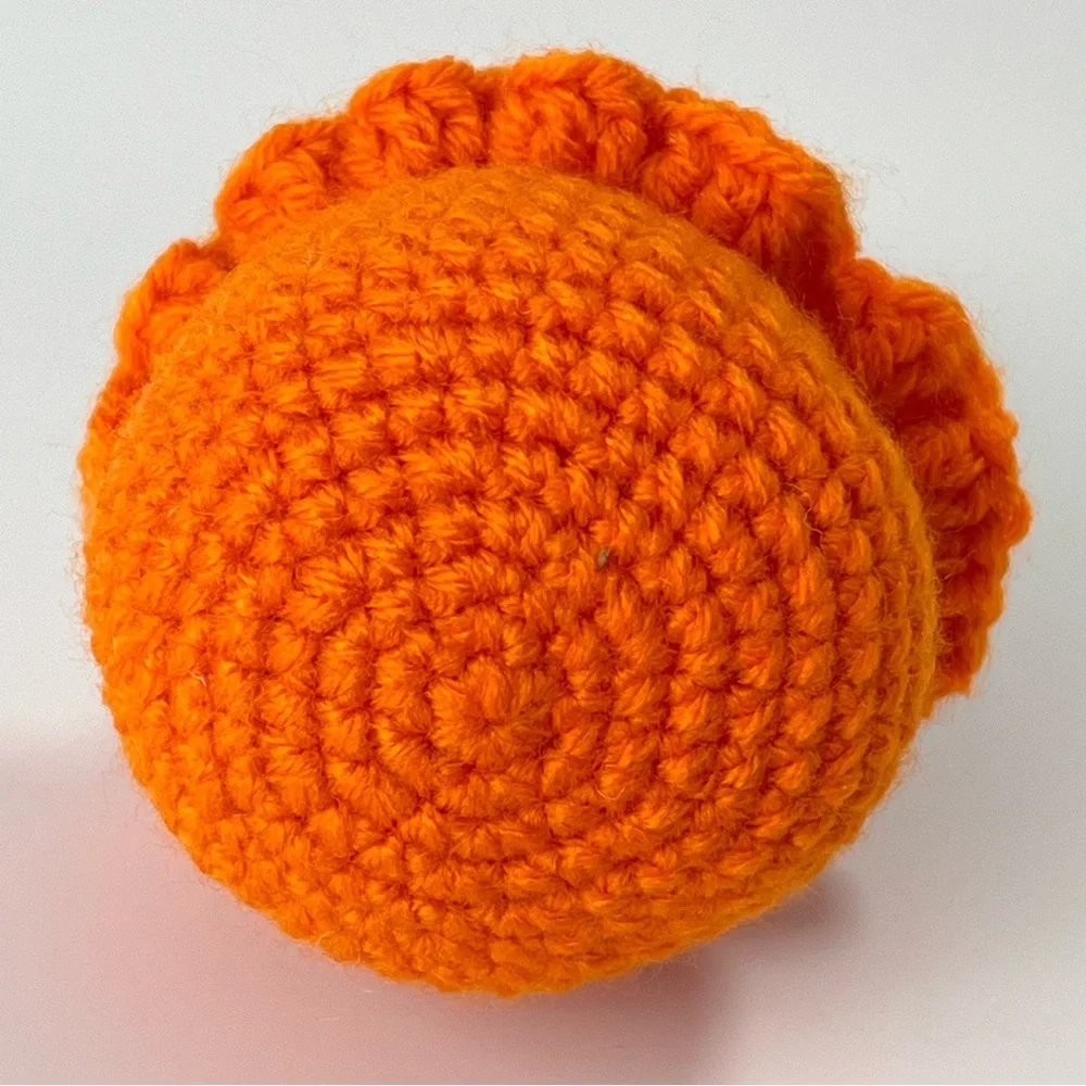 Cat Toy Handmade Catnip-stuffed Orange Ice Cream Crochet Toy